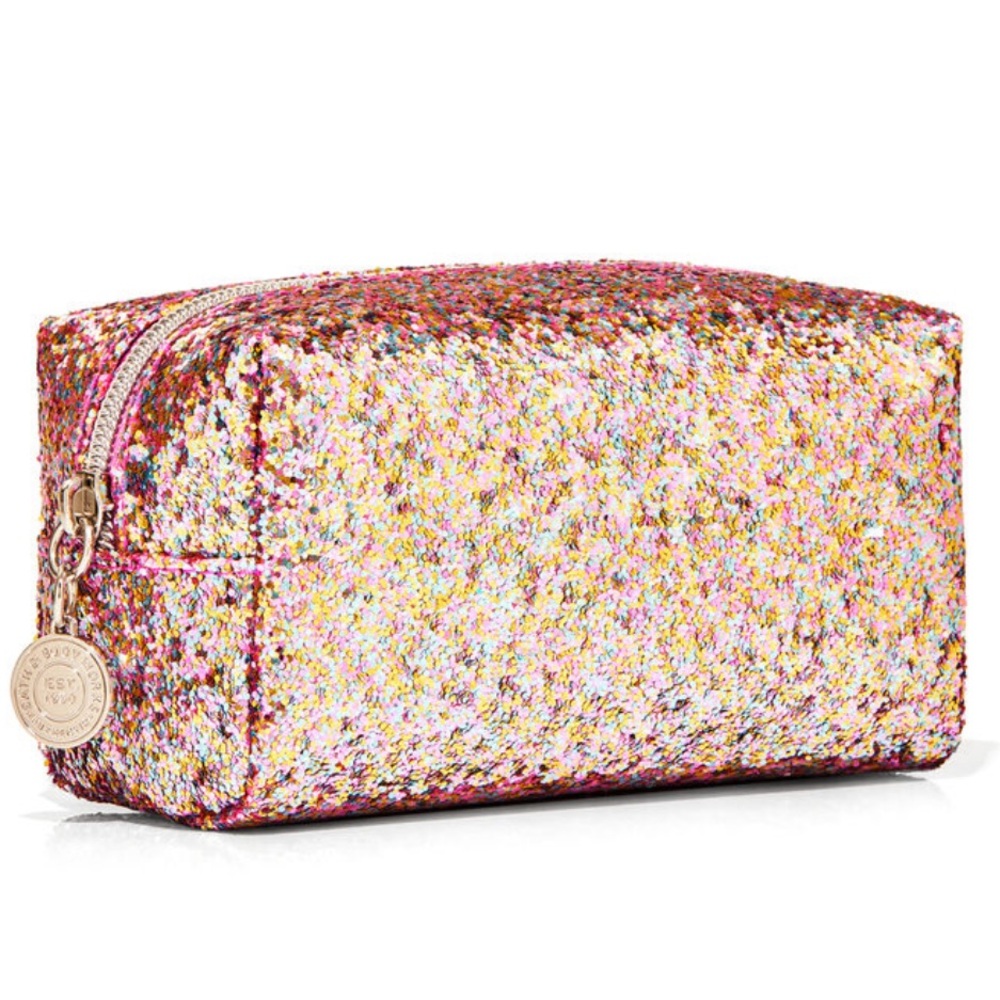 Bath & Body Works Pink Glitter Cosmetic Bag